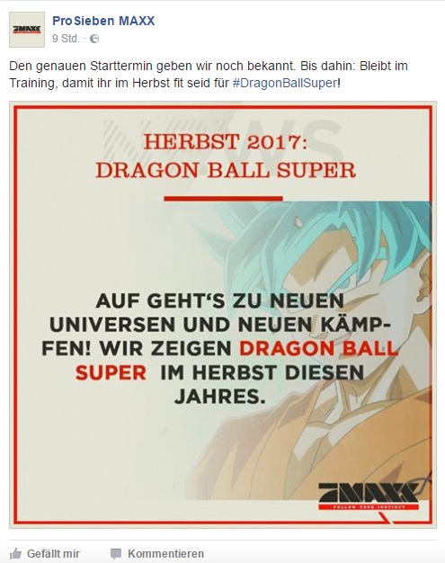 Release von Dragonball Super auf Deusch in Deutschland