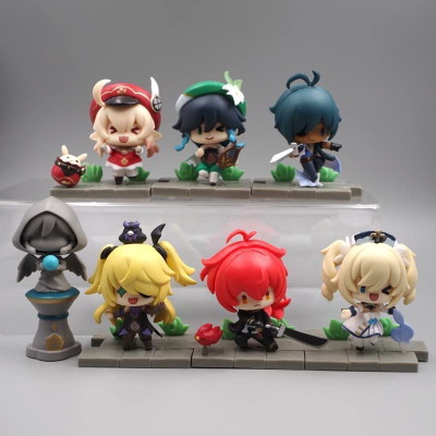 Niedliche Figuren aus Genshin Impact - 7er Set